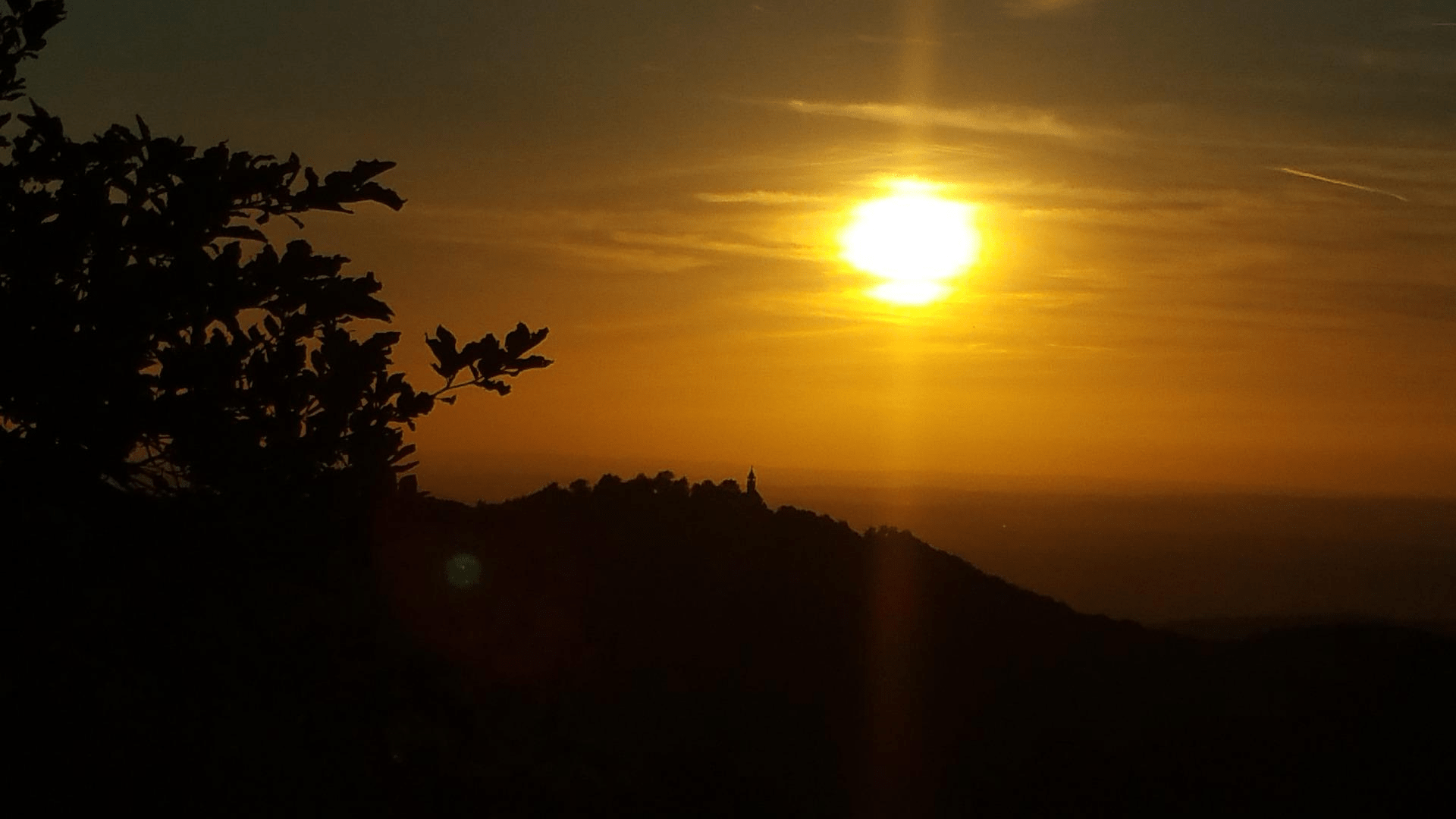 Sonnenuntergang Burg Teck